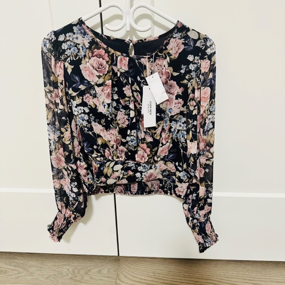 New with tags Ever New long sleeve crop blouse - Picture 7 of 7